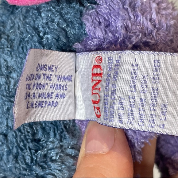 Vintage 1990s Disney Winnie the Pooh Eeyore Donkey Plush Gund Soft Toys Small - Picture 10 of 11